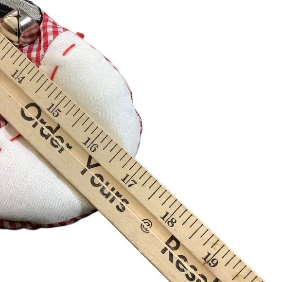 Babys My First Christmas Stocking Mud Pie Red White Santa Gingham 17” NEW - Picture 8 of 8